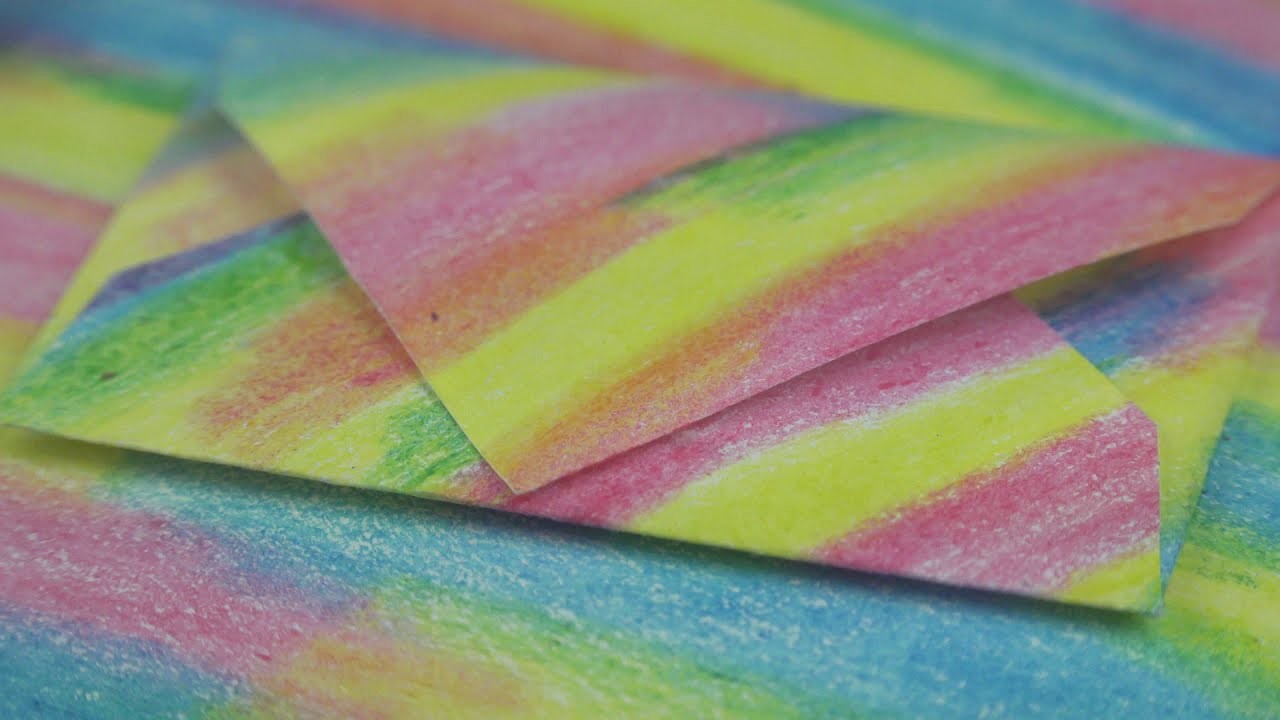 Wir falten ein Origami Briefkuvert aus Papier. Besteln für Kinder. Einfach erklärt