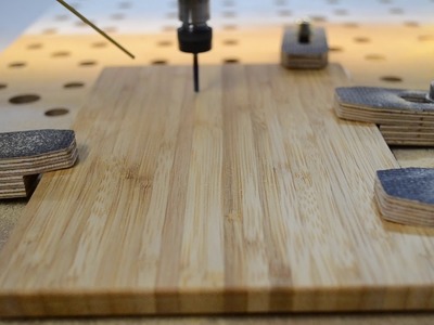 Geldbeutel aus Holz Teil 1. DIY CNC-Projekte. Slim Wallet. Bambus
