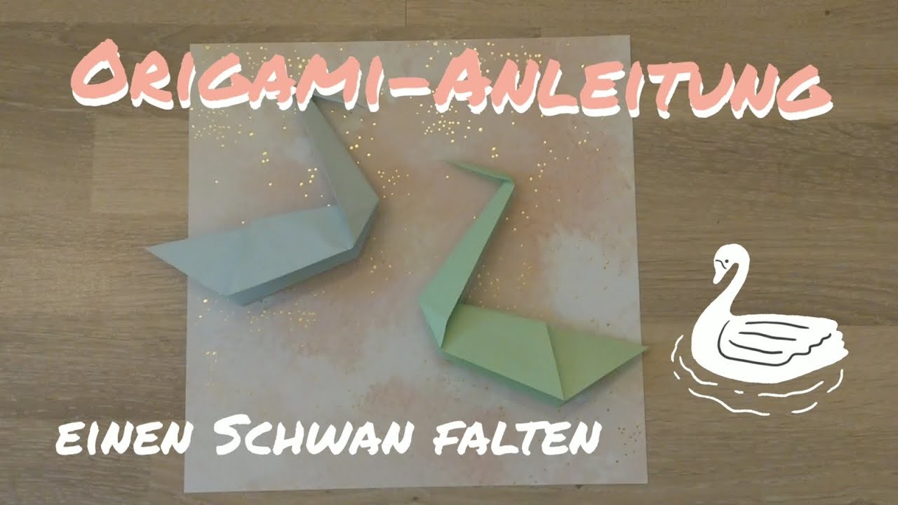 Ich lerne, einen Schwan zu falten (Origami)