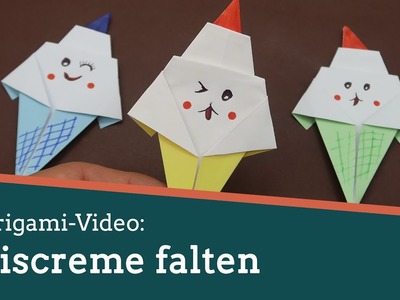 Origami: ???? Eiscreme aus Papier falten ????