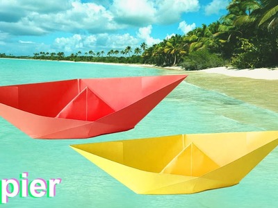 Schiff aus Papier falten + Anleitung für Kinder