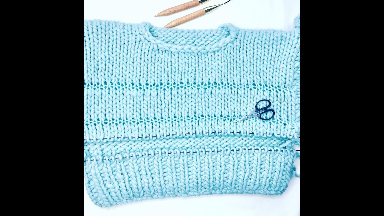 Verlängern von Strickteilen