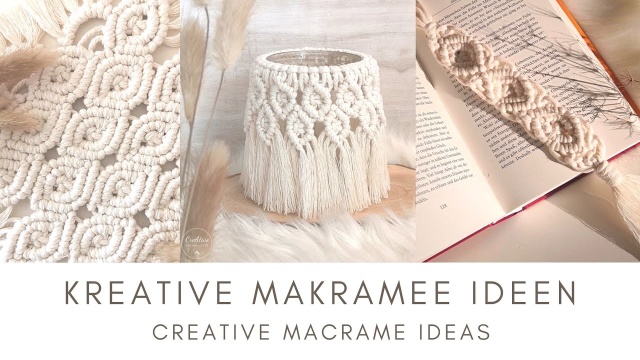 DIY - 16 KREATIVE MAKRAMEE IDEEN. Creative Macrame Ideas. Boho Style ♡︎