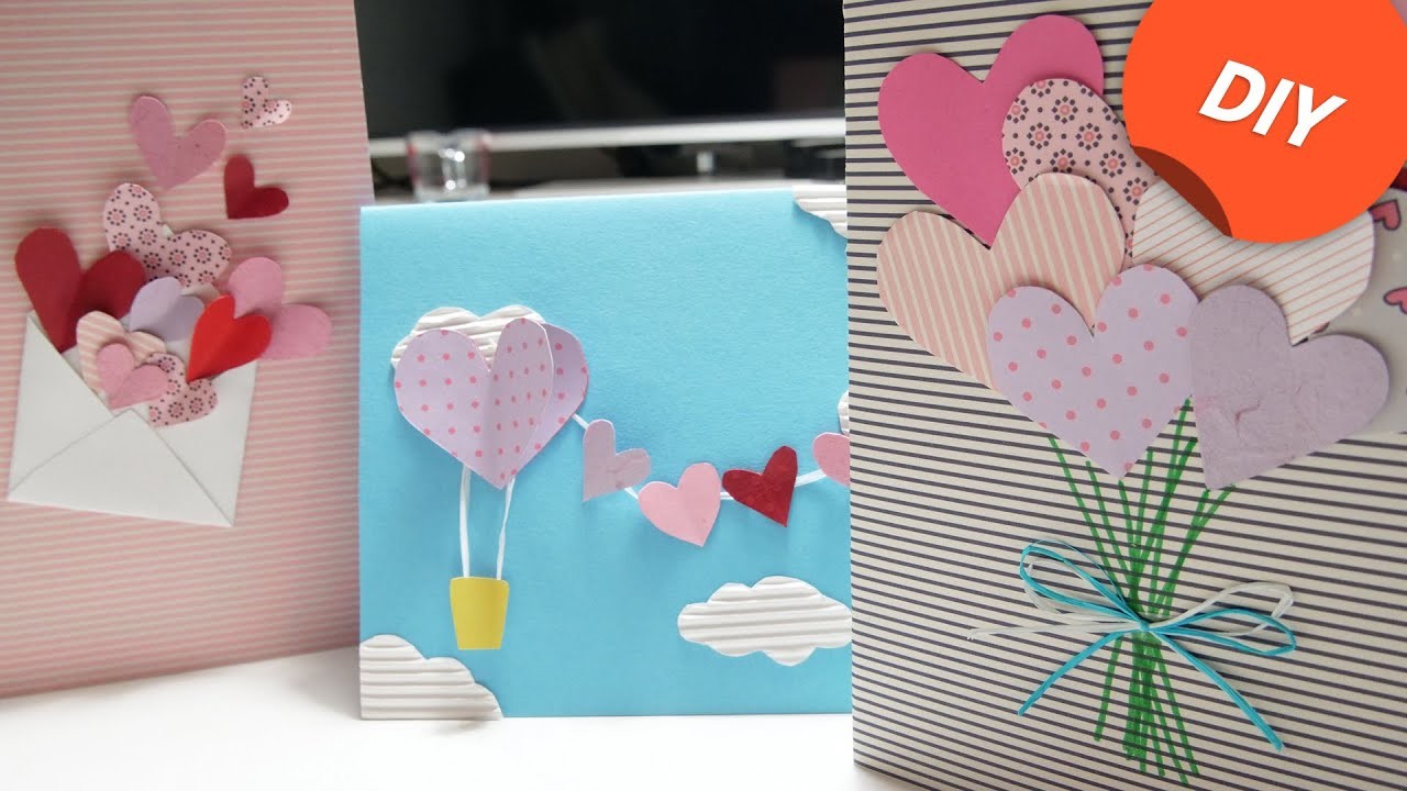 DIY: 3 Valentinskarten zum Selbermachen | SWR Plus