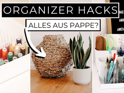DIY Organizer Hacks aus Pappe & Schuhkarton | Ordnung und Organisation fürs Nähzimmer & Haushalt