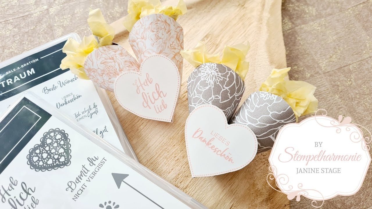 Herzbox. Herzgoodie zum Valentinstag - Hochzeit - Gastgeschenk | Stampin Up! | Stempelharmonie