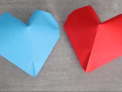 Origami Herz zu Valentinstag in 3D. Paper Heart. Geschenkidee für Valentinstag