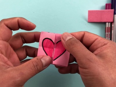 Schnelle Idee.  Papier falten - schönes Geschenk zum Valentinstag ohne Kosten selber machen