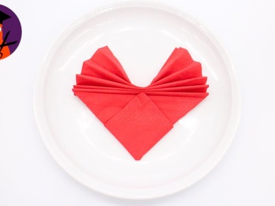 Servietten falten 'Herz' für Valentinstag, Muttertag, Geburtstag, Hochzeit & Weihnachten #wplus.tv