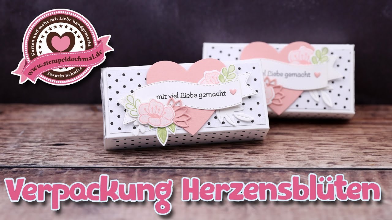 Tutorial: Ritter Sport Verpackung "Herzensblüten" mit Stampin' Up! Produkten