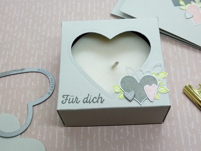 Tutorial• Teelicht mit geheimer Liebesbotschaft • Verpackung • Valentinsgeschenk