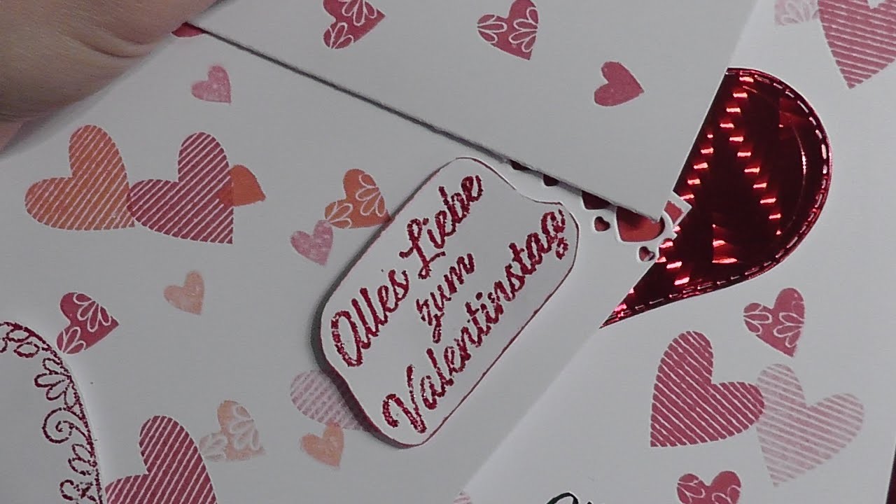 Watch me Craft:*** Ich bastel 3 Karten zum Valentinstag ***  u.a. mit Randstanzen und Holo-Herz