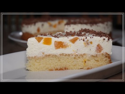 Weltbester Fantakuchen mit Pfirsichen ohne Gelatine. The Best German Fanta Cake With Peaches