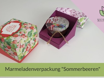 Anleitung Marmeladenverpackung "Sommerbeeren" - Stampin' Up! Verpackung basteln