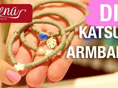 Armband selber machen - auf Gummiband mit Katsuki Perlen - DIY Schmuck Tutorial -  NUENA HAMBURG