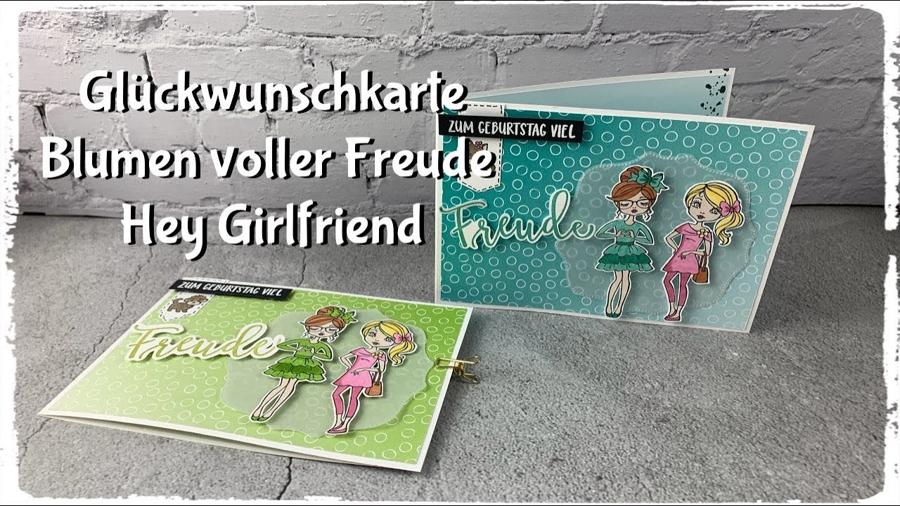 Blumen voller Freude - Hey Girlfriend - Glückwunschkarte für ein Geldgeschenk