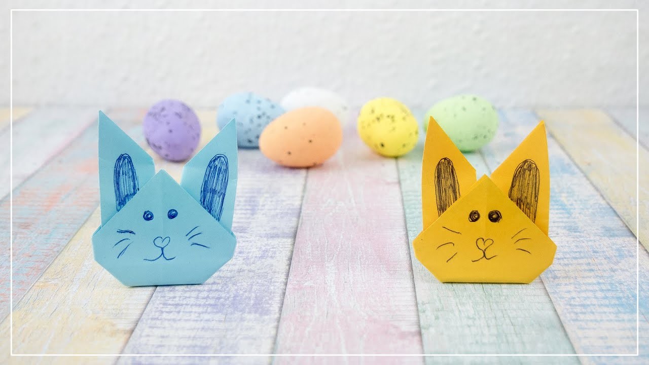 DIY Origami Osterhase aus Papier falten | Osterdeko basteln