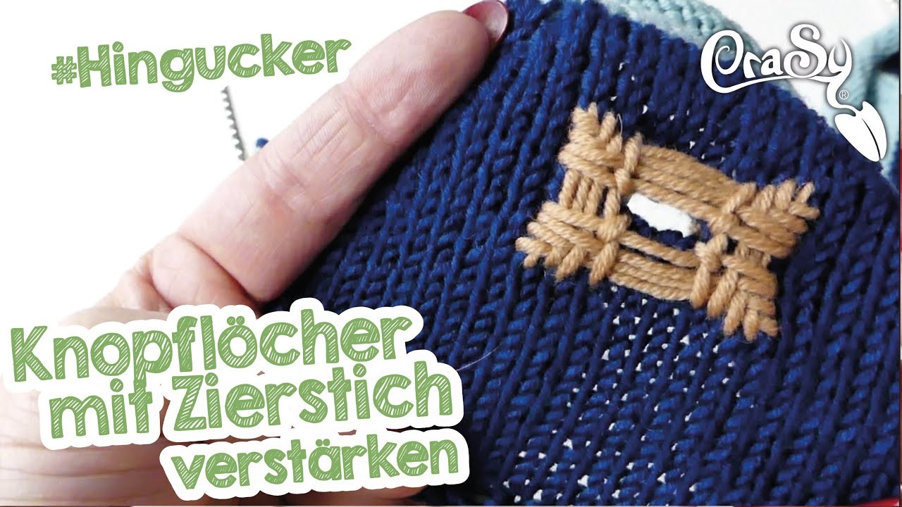 Knopflöcher mit einem Zierstich verstärken