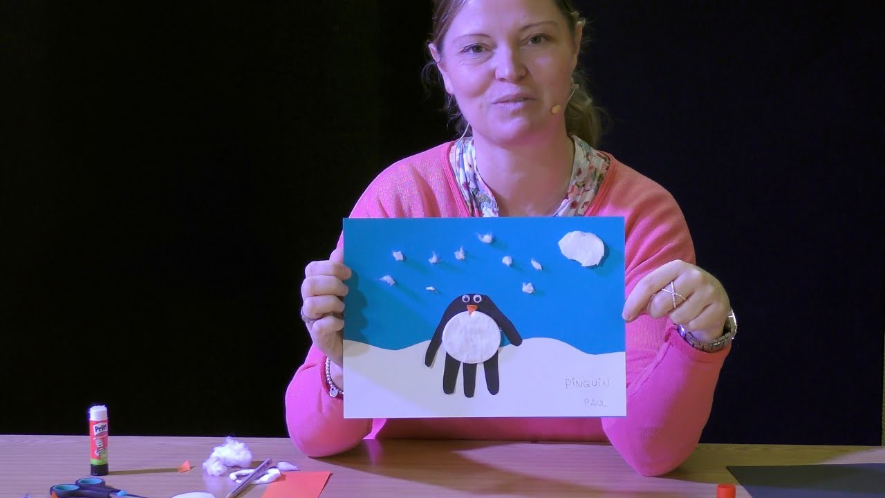 Let's Bastel Bastelvorlage Pinguin