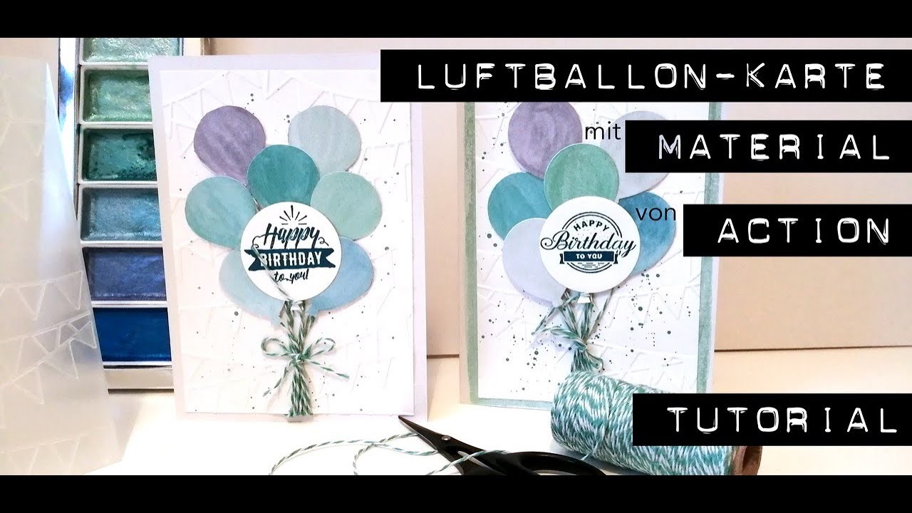 Luftballon-Karte mit Material von Action *Tutorial*