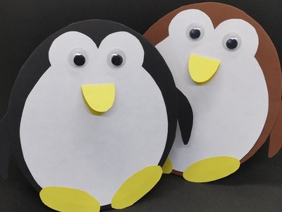 Pinguin basteln mit Papier - How to make a little Penguin - DIY