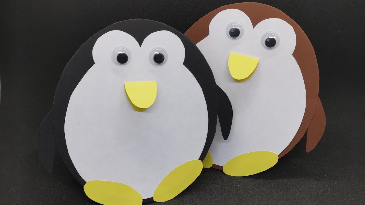 Pinguin basteln mit Papier - How to make a little Penguin - DIY