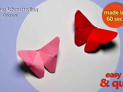 Schmetterling in nur 1min falten - Origami falten leicht gemacht