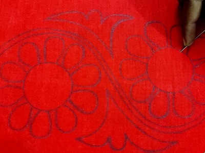 নকশীকাঁথা সেলাইয়ের সহজ একটি ডিজাইন,নকশীকাঁথা নকশা সেলাই,Hand embroidery nakshi katha stitch tutorial