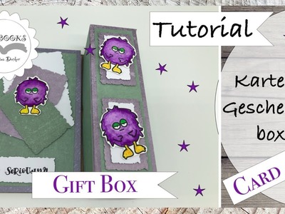 DIY * Karte mit Geschenkbox kombiniert * Gift Box + Card * Stempel coloriert * Tutorial