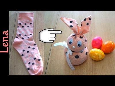 DIY Socken Hasen basteln mit Lena ???? DIY Sock bunny DIY ???? зайчики из носков своими руками