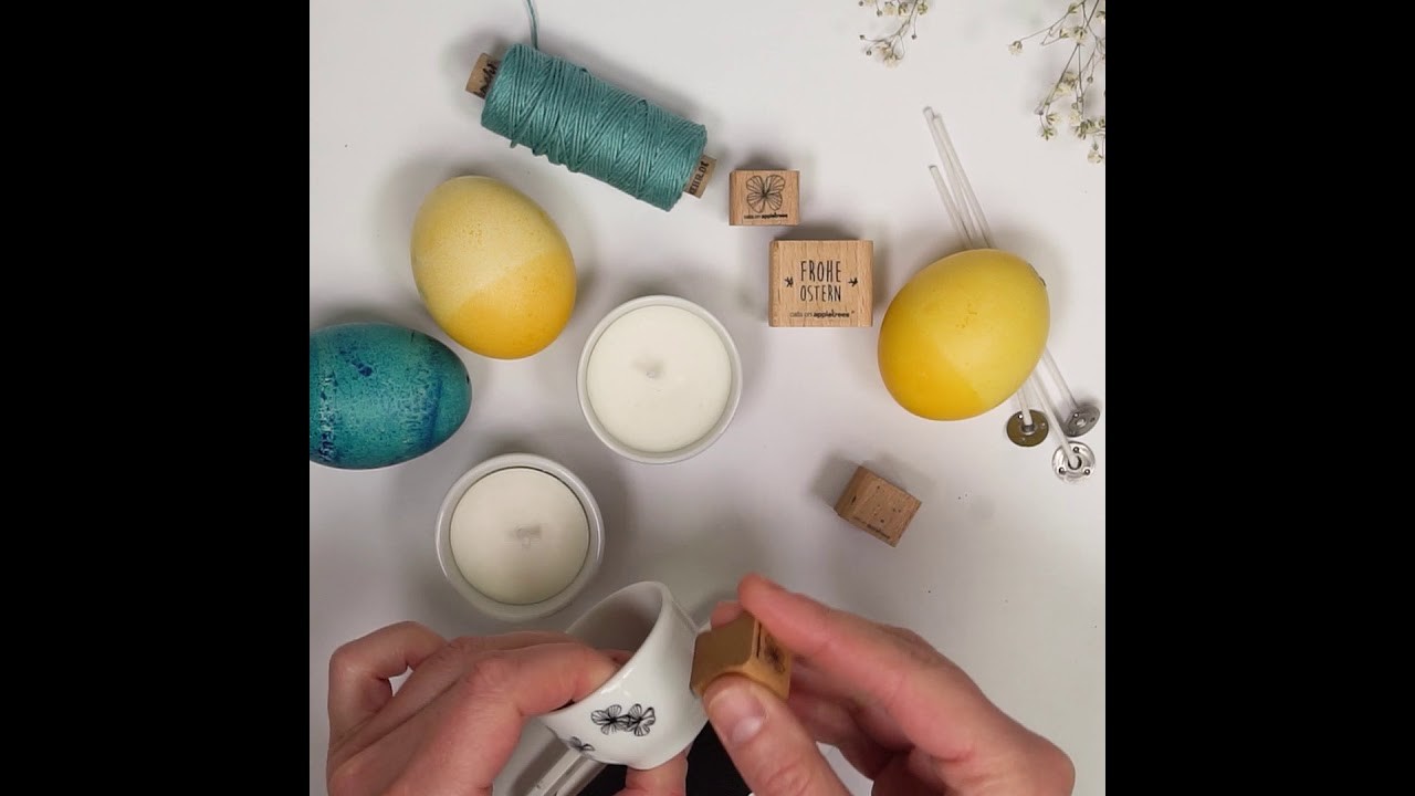 DIY Stamping Tutorial - Kerzen im Eierbecher