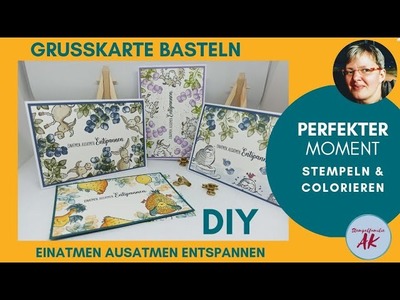 Einatmen ausatmen entspannen - Stampin Up! Anleitung - Lustige Grußkarte basteln DIY