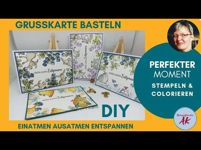 Einatmen ausatmen entspannen - Stampin Up! Anleitung - Lustige Grußkarte basteln DIY