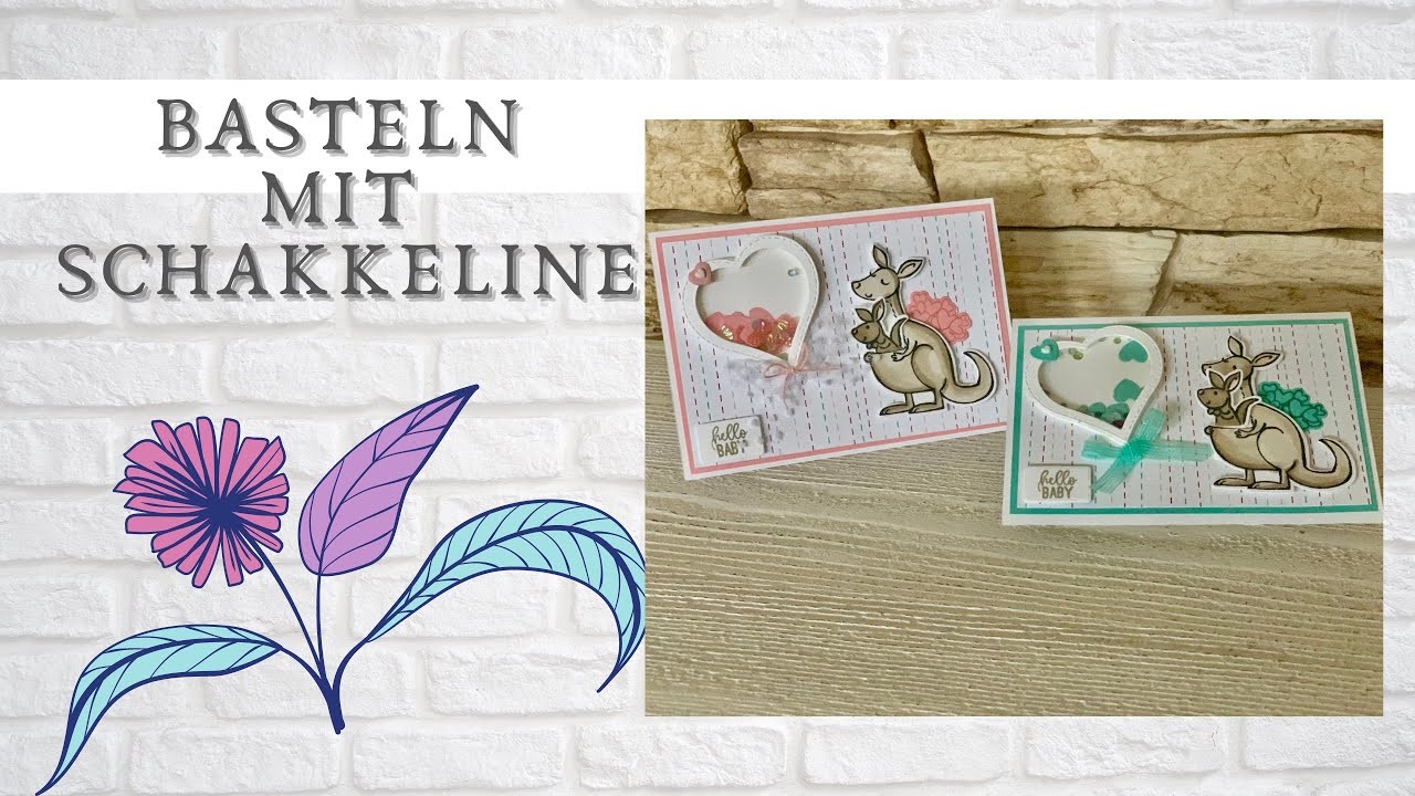 „Hello Baby“—Schüttelkarte mit Geldfach Kangaroos—Stampin’up