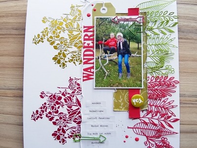 Layout "Wandern" in Verenaswelt #4 | Stencil Butter | little-eyelet