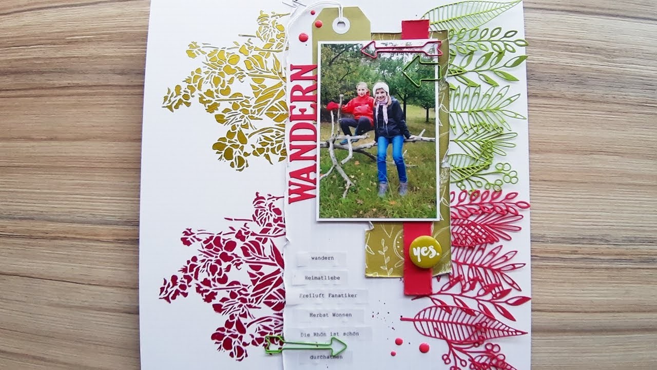 Layout "Wandern" in Verenaswelt #4 | Stencil Butter | little-eyelet