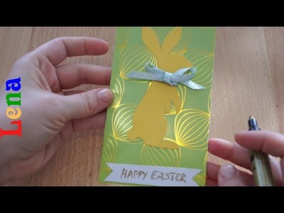 Osterkarte basteln mit Lena ???? Hasen zeichnen ???? Easter greeting Card DIY ???? открытка на пасху