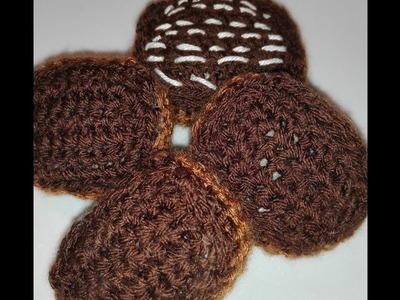 Schokoblechkuchen Stückchen gehäkelt - Anleitung mit Video