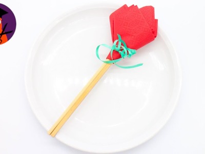Servietten falten 'Tulpe' für Valentinstag, Muttertag, Ostern, Geburtstag & Hochzeit #wplus.tv
