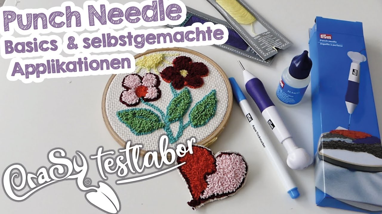 Sylvies Testlabor   Punchneedle Basics & selbst gepunchte Applikationen