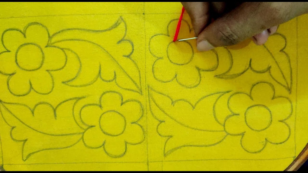 নকশীকাঁথা সেলাইয়ের অনেক সুন্দর একটি নকশা প্যাটার্ন,Hand embroidery nakshi nakshi kantha pattern