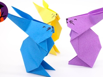 Basteln mit Papier Hase Osterhase Origami DIY Deko für Ostern, Muttertag & Frühling #wplus.tv