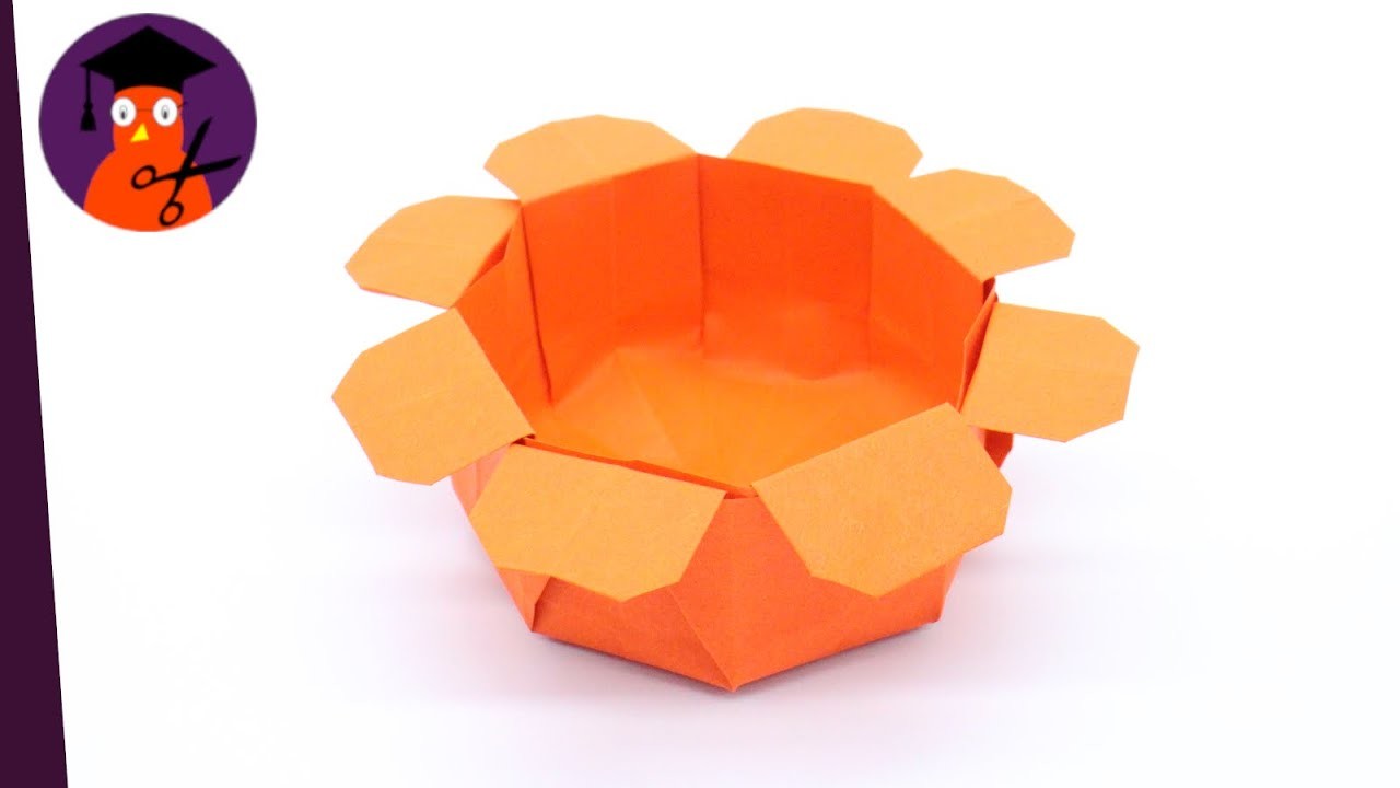 Basteln mit Papier 'Blumenschachtel' Origami DIY Deko für Frühling, Ostern & Muttertag #wplus.tv