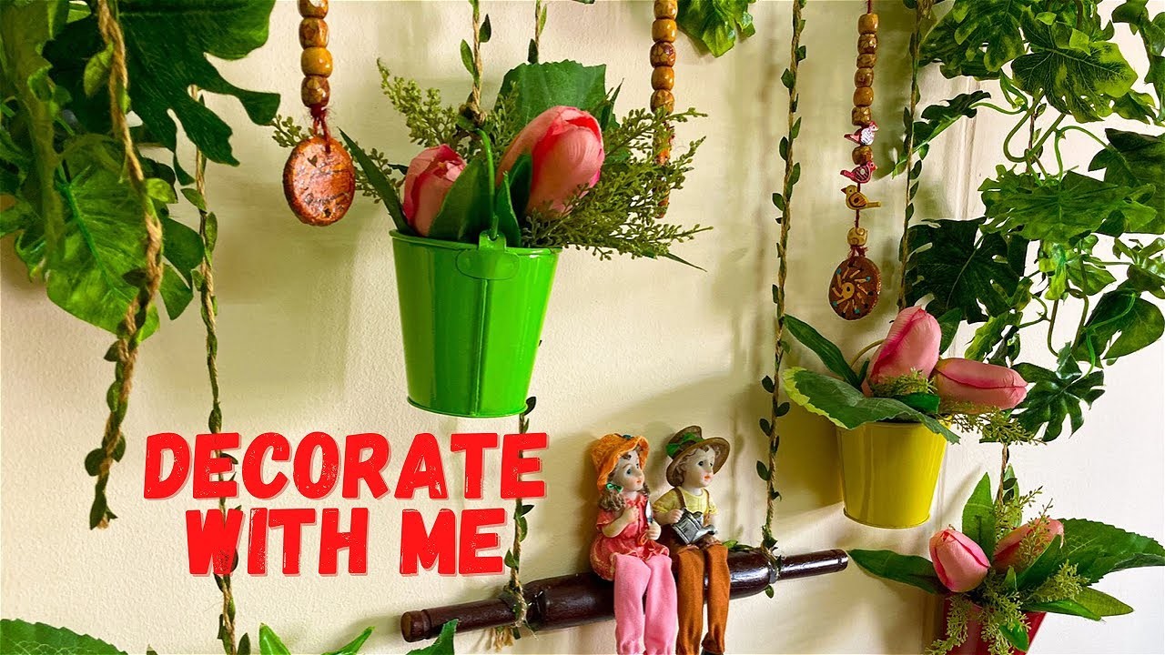 DECORATE WITH ME | GREENERY | DIY INSPIRATION | RENTER FRIENDLY DECORATION IDEAS