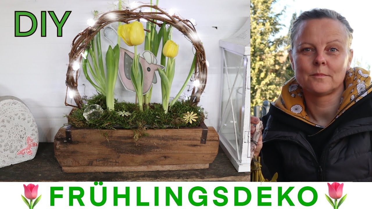 ????  DIY: Frühlingsdeko in einer Ziegelform, aus ALT mach NEU, Osterdeko 2021, Deko Idee