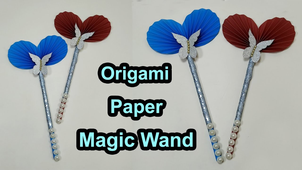 How to make beautiful Origami Paper Magic Wand | Paper Crafts for School Project | Paper Magic Stick