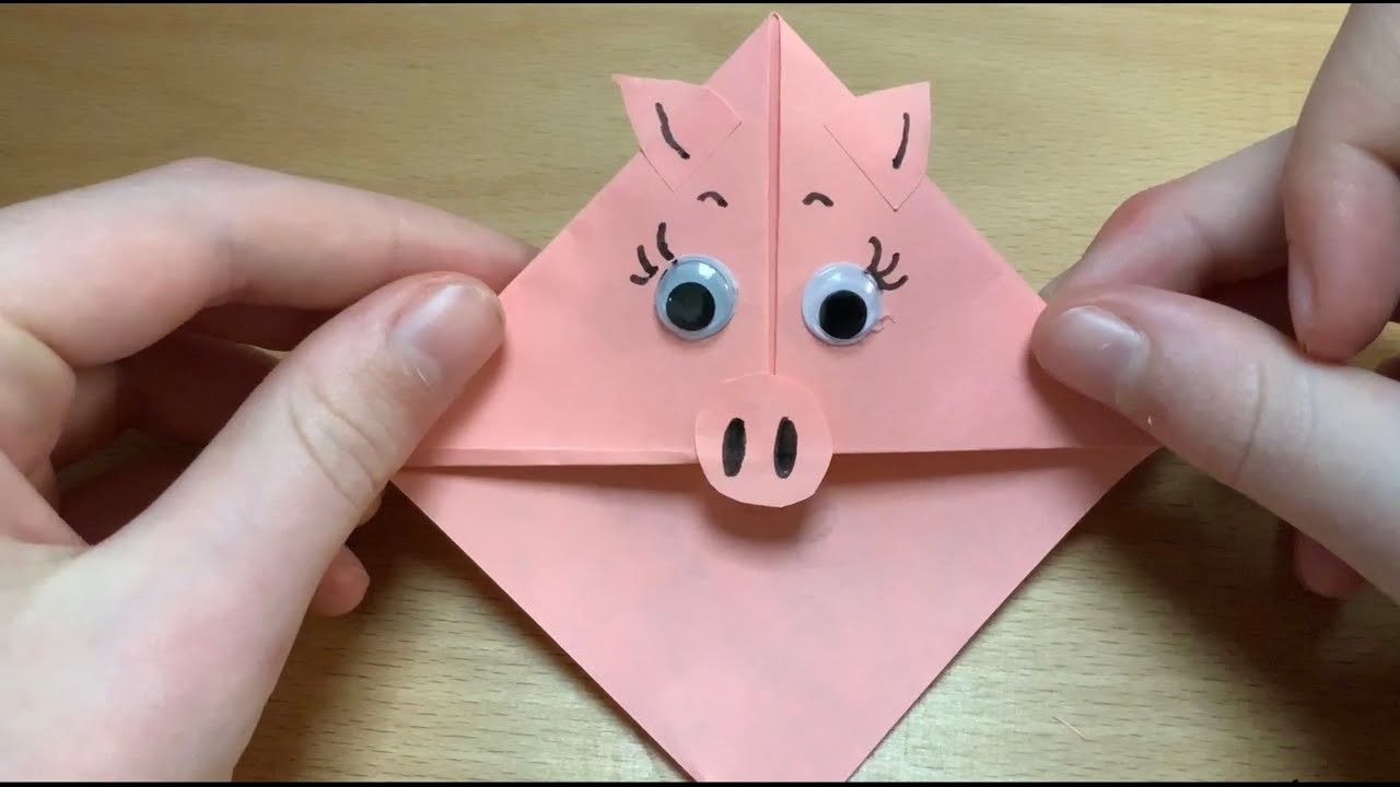 Lesezeichen falten, Anleitung auch für Kinder, einfaches Origami