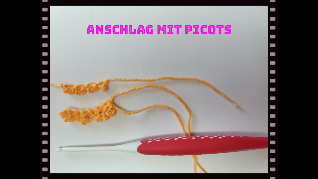 Maschenanschlag mit Picots und KM. FM häkeln