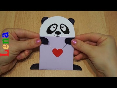 Panda Grußkarte basteln mit Lena ???? Panda greeting card diy ???? как сделать открытку
