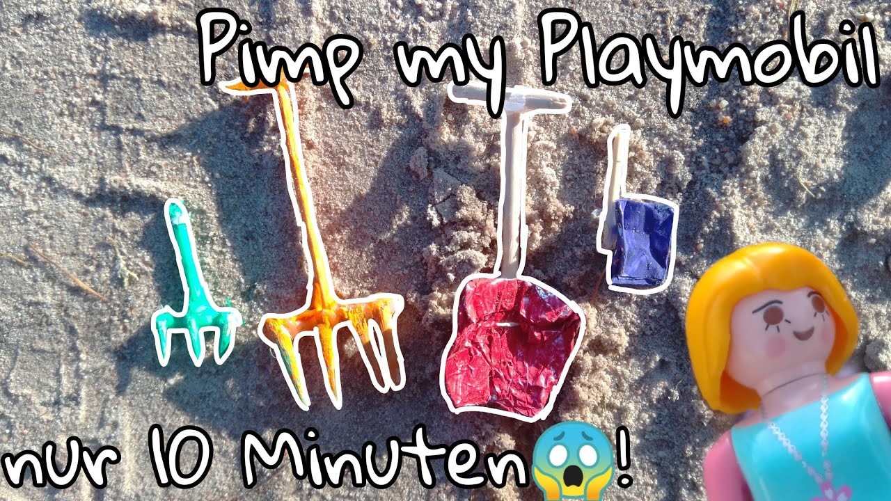 Pimp my Playmobil - Schaufel und Rechen basteln in 10 Minuten???? - Miniatur Diy - Spielzeuggeschichten